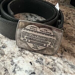 Carhartt Black Belt with Silver Buckle